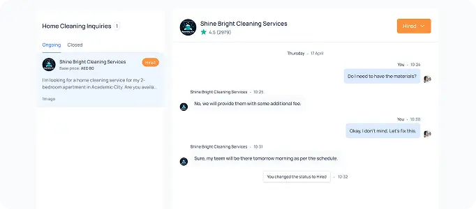 Visual of a homeowner hiring a trusted service provider with confidence